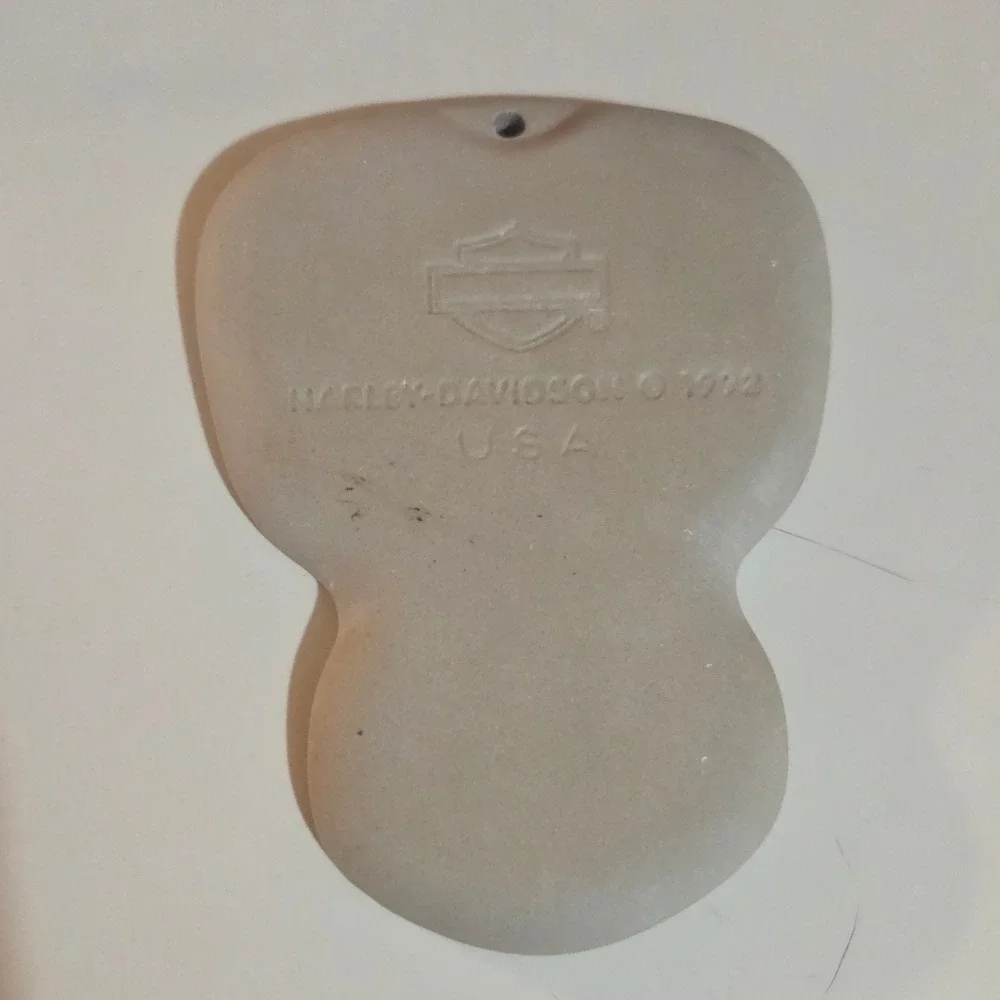 Vintage 1992 Harley Davidson Eagle Bar & Shield Stoneware Cookie Mold USA Made